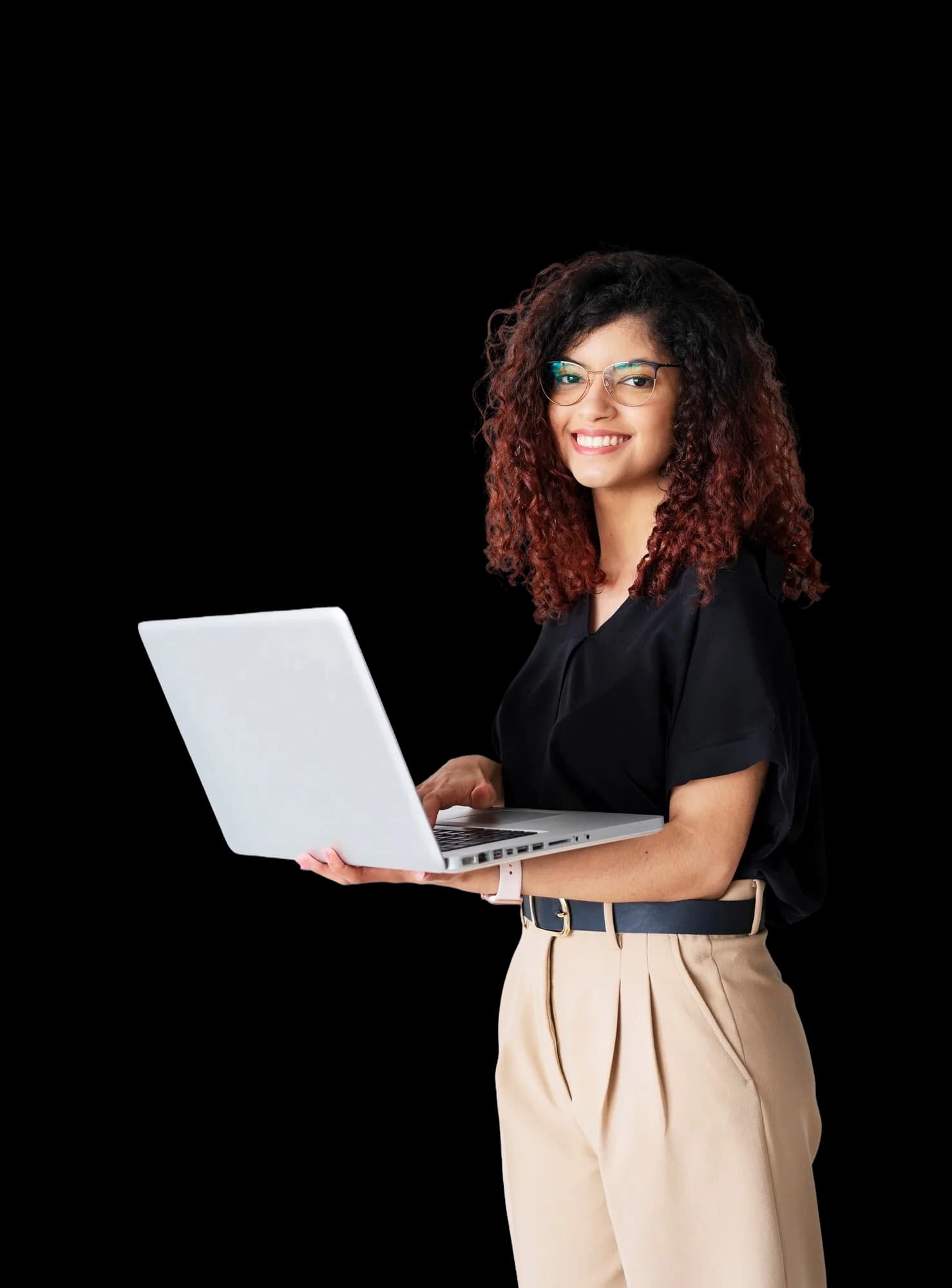 Woman with laptop