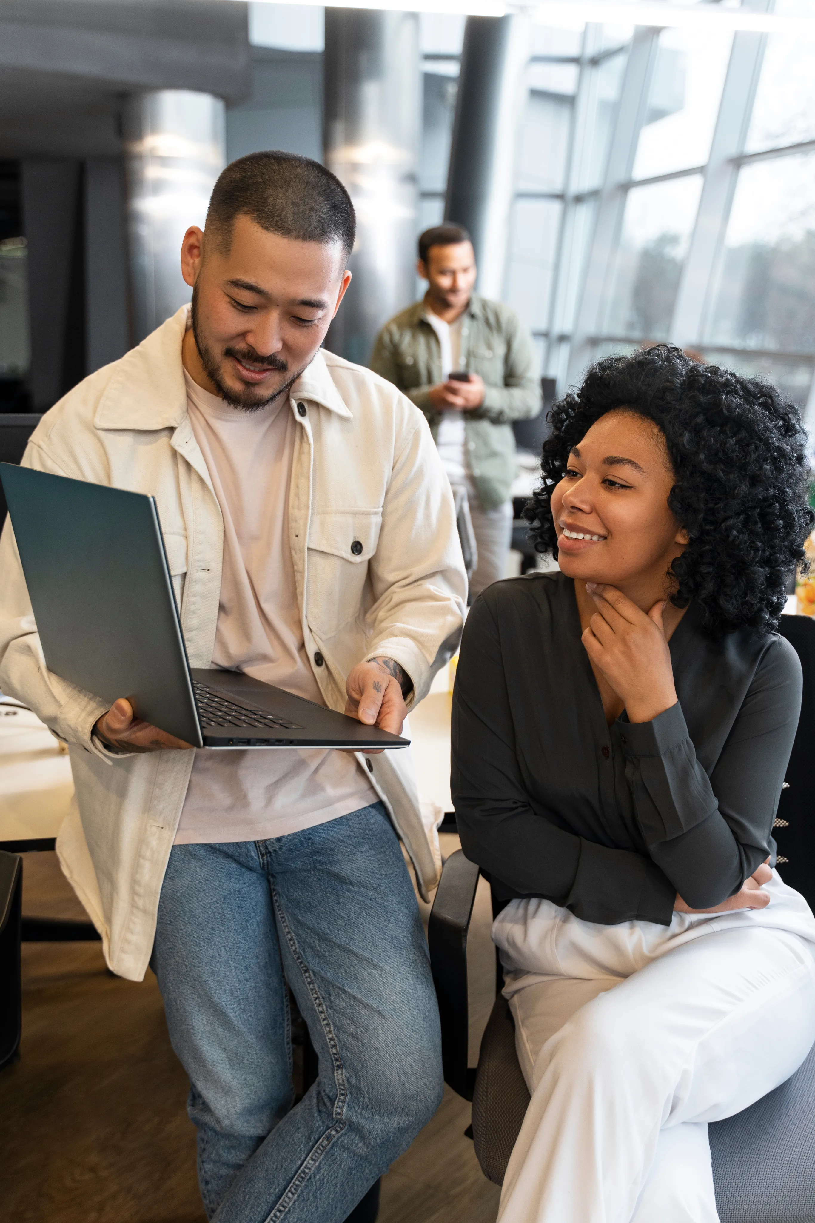 Two professionals reviewing SEO pricing